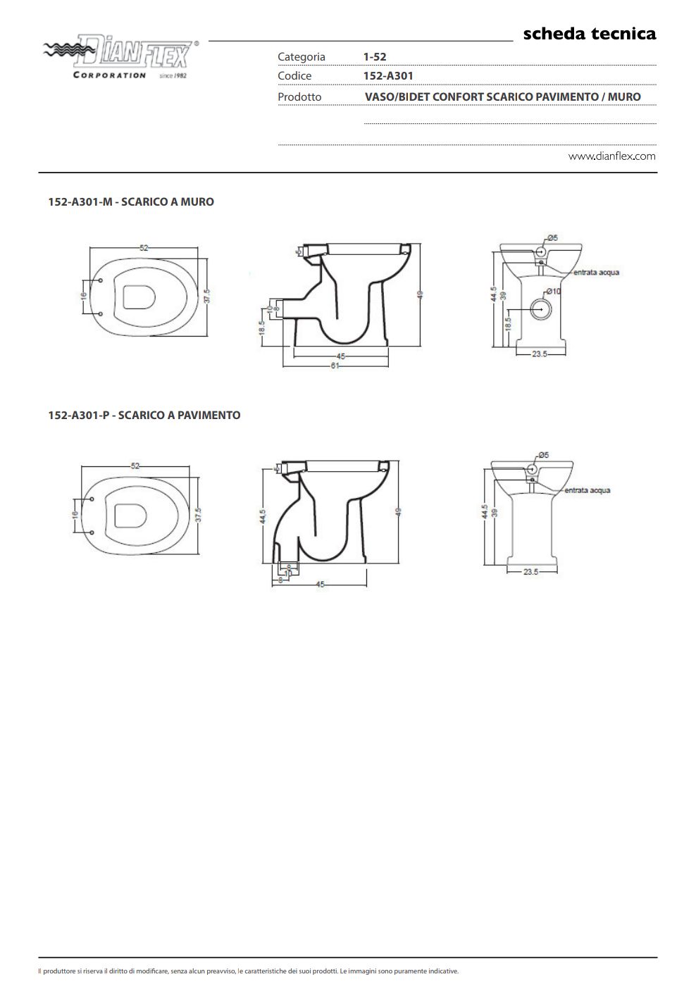 Vaso/Bidet Anziani Con Erogatore