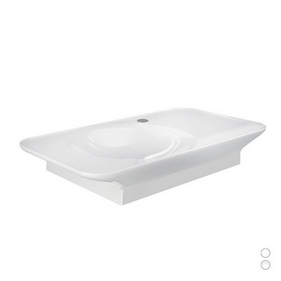 Lavabo sospeso da 92 cm ripiano a dx bianco alpino Rak Valet