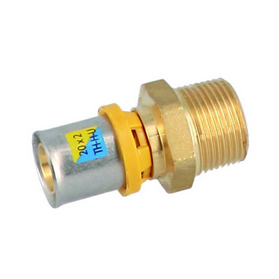 RACCORDO DIRITTO MASCHIO A PRESSARE PER MULTISTRATO M3/4X26