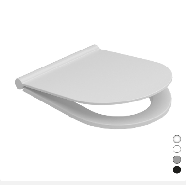 Sedile WC in termoindurente soft close grigio cemento Dolomite Mayka