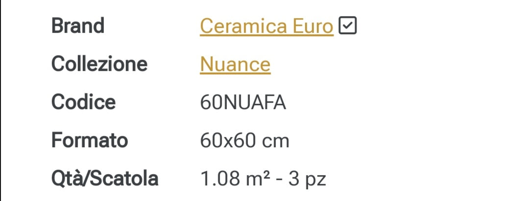 Piastrella Nuance Fango 60×60 cm Rettificata Ceramica Euro