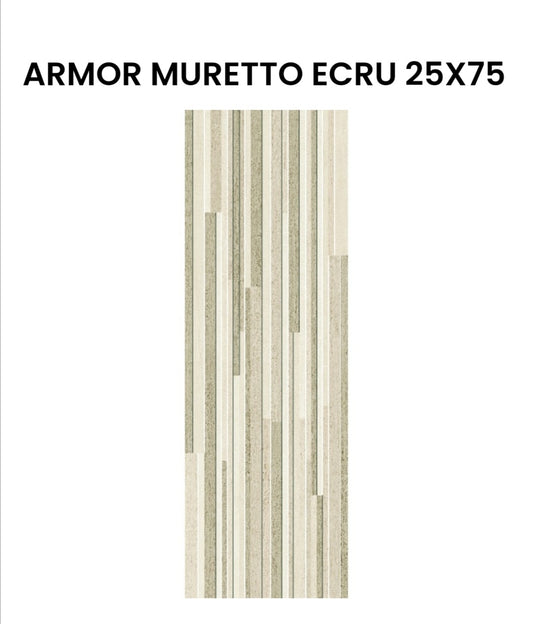 Armor Muretto Ecru 25x75 Old Sax