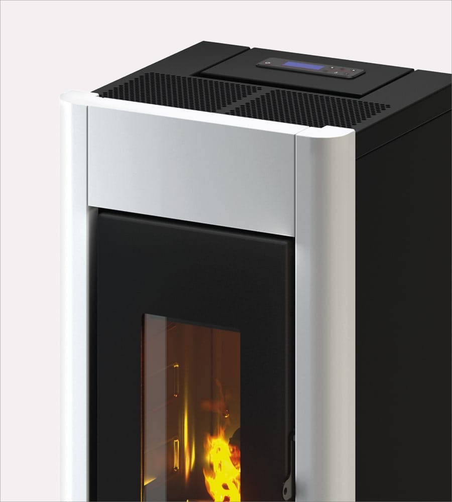 Sweet 7 Metallo Bianco Stufa a Pellet Ventilata ad Aria 7 kW Cadel
