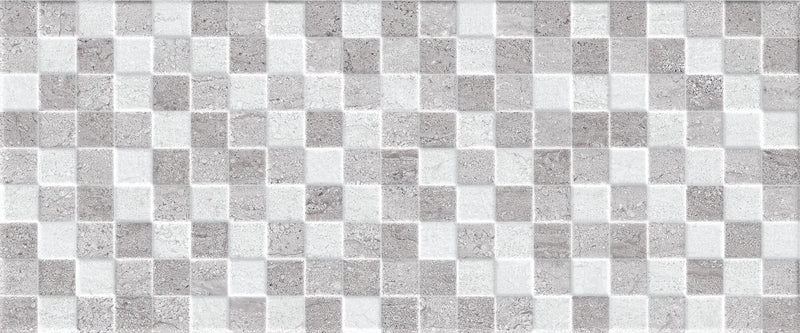 Trani Mosaico Grigio/Perla 25x60 Bordo Nat. Lucido Savoia Italia