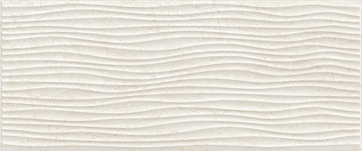 Trani Onda Almond 25x60 Bordo Nat. Lucido Savoia Italia
