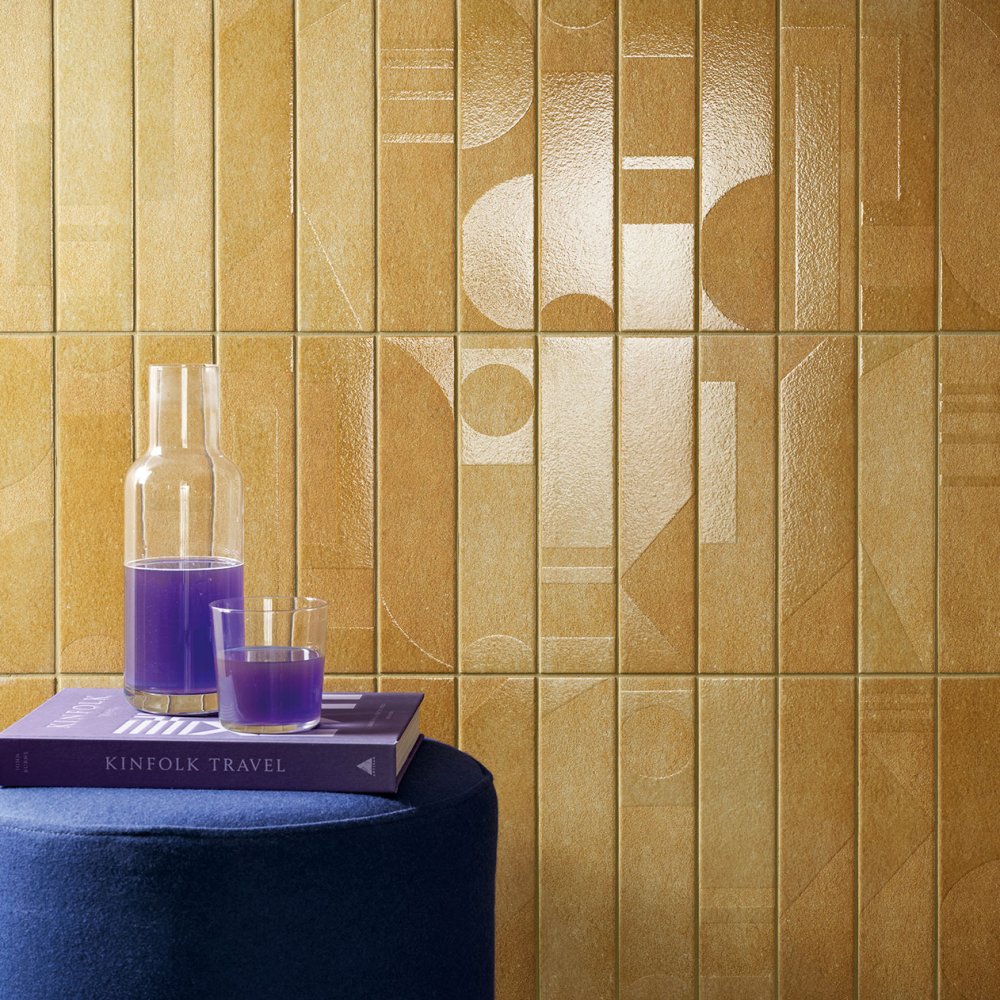 Porta Nuova Bicocca Senape Mix 6,5x29 Cir Ceramiche