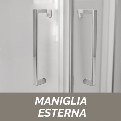 Essential Porta Doccia Pivotante cm 78-82 Cristallo Trasparente 6 mm Linea Essential