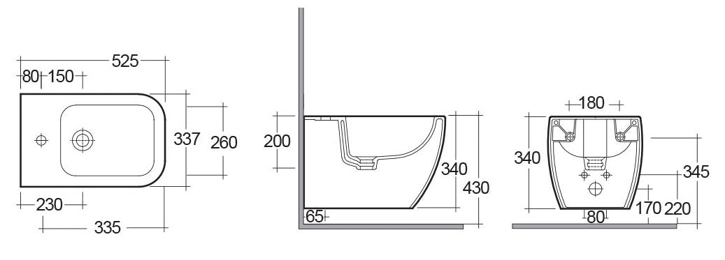 Metropolitan Bidet Sospeso Rak