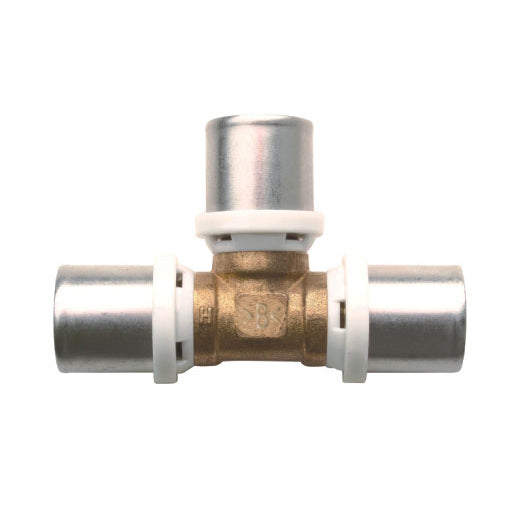 RACCORDO A TEE IBP A PRESSARE PER MULTISTRATO DM 26