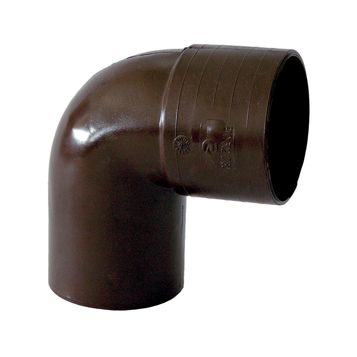 Curva pluviale 87°30′ Ø80 mm in PVC marrone