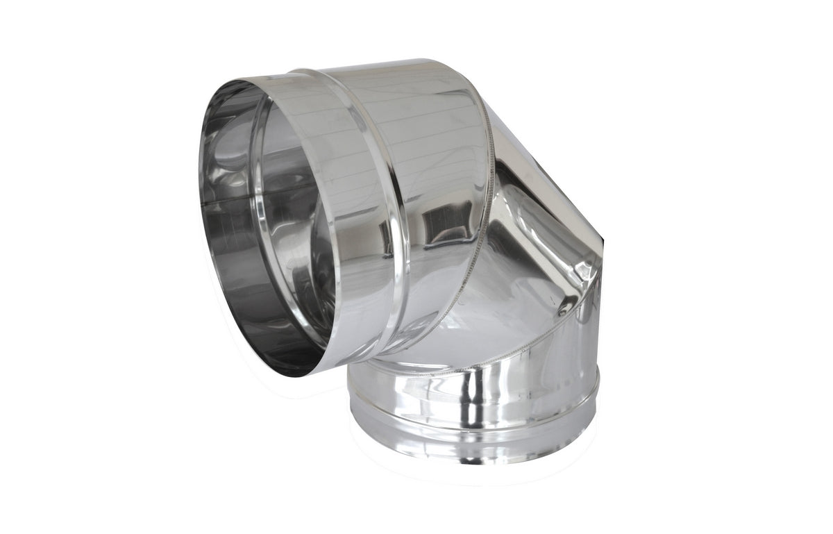 Curva a 90° in Acciaio Inox AISI 304L Ø250 mm per Canna Fumaria