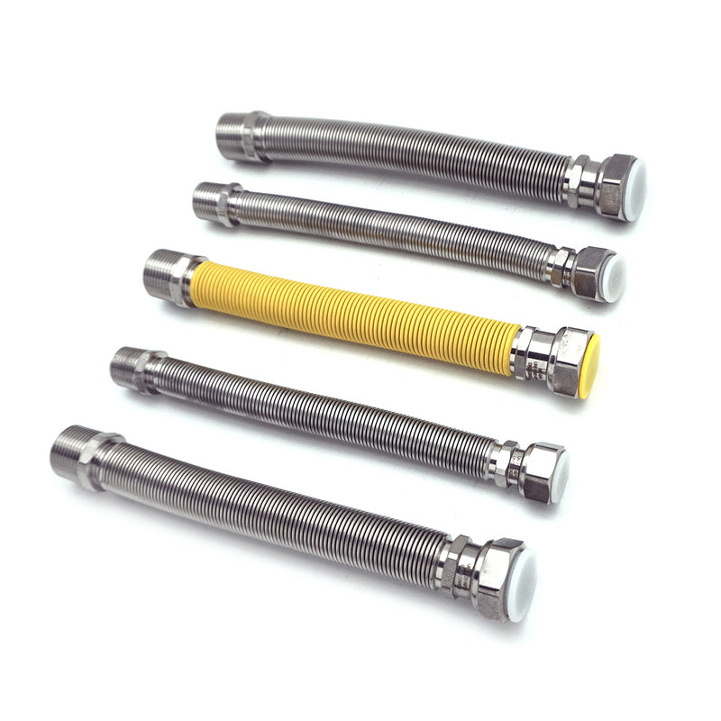 KIT 5 PZ FLESSIBILI INOX ESTENSIBILI PER CALDAIE A GAS