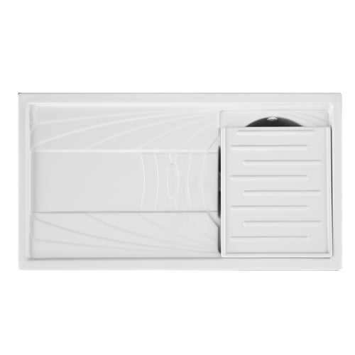 Mobile In Resina con Lavatoio + Coprilavatrice Vasca a Destra 60x107xh90