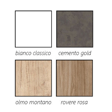 Mobile Lavatoio Due Ante Olmo montano con Lavabo in Ceramica 60x50 cm Xilon