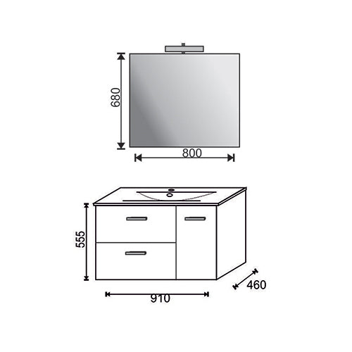 Mobile Bagno Sospeso Betty Larice Bianco