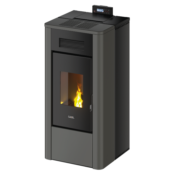 River Idro 24 Metallo Antracite Termostufa a Pellet Idro Ventilata 24 kW Cadel