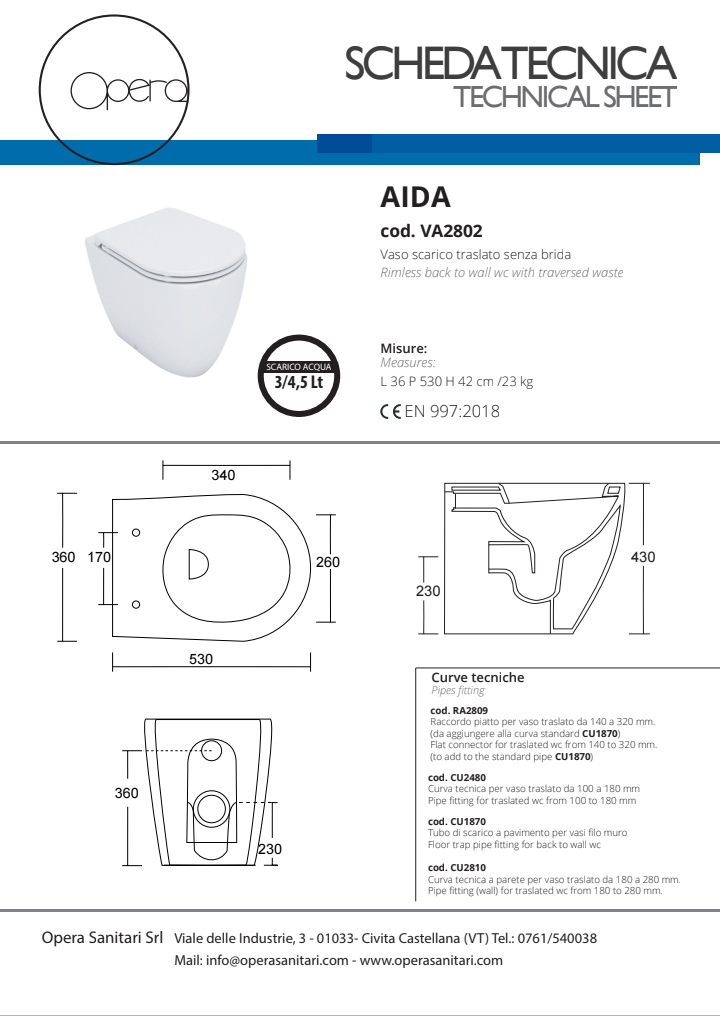 Aida Vaso Sc.Traslato s/brida Opera