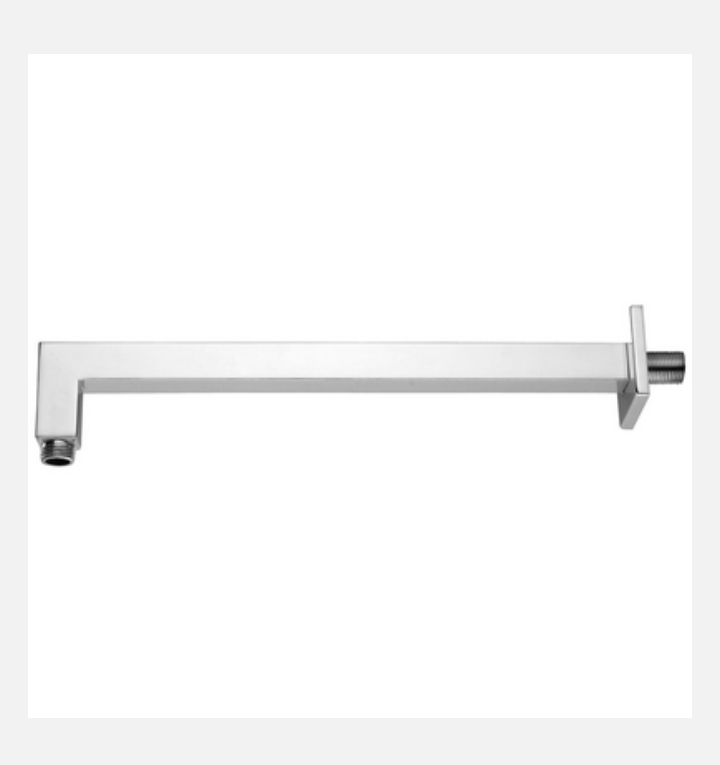 Braccio Doccia Quadro in Ottone Cromato 36,5 cm