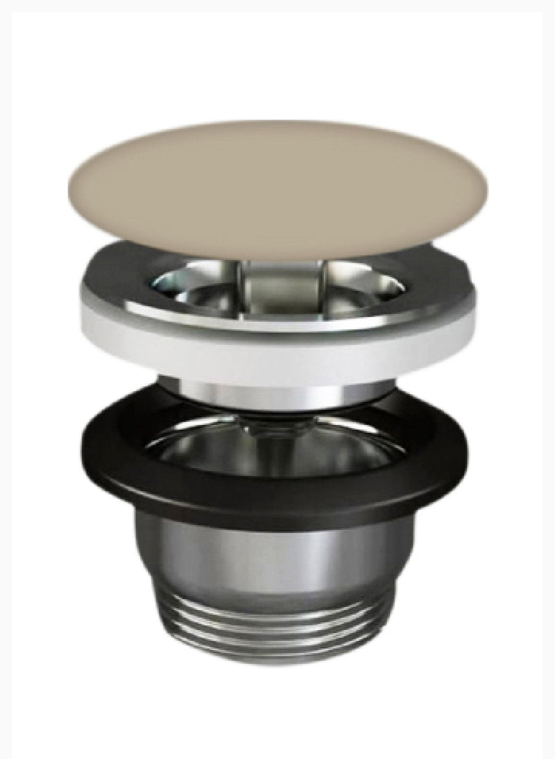 Piletta lavabo click clack senza troppo pieno Tappo beige Opaco Rak Feeling