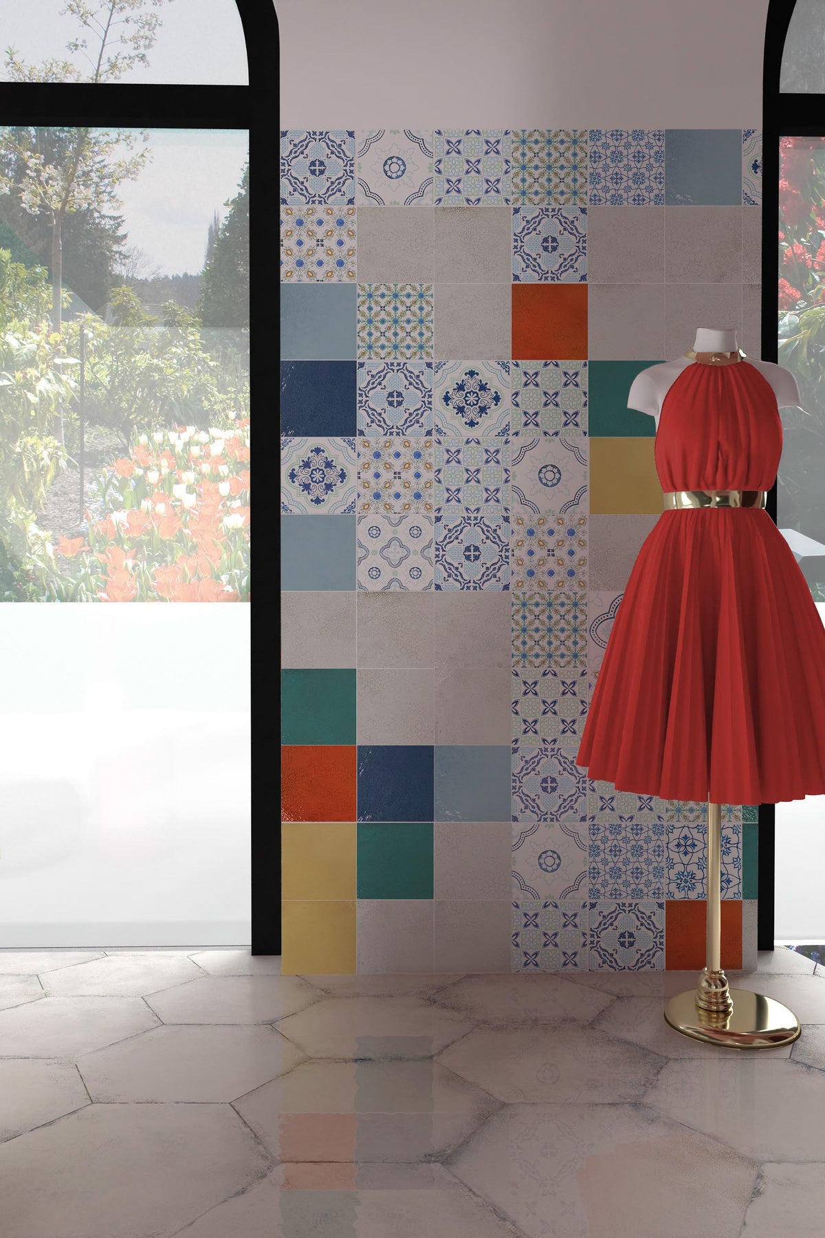 Vietri Azzurro 34x34 Savoia Italia