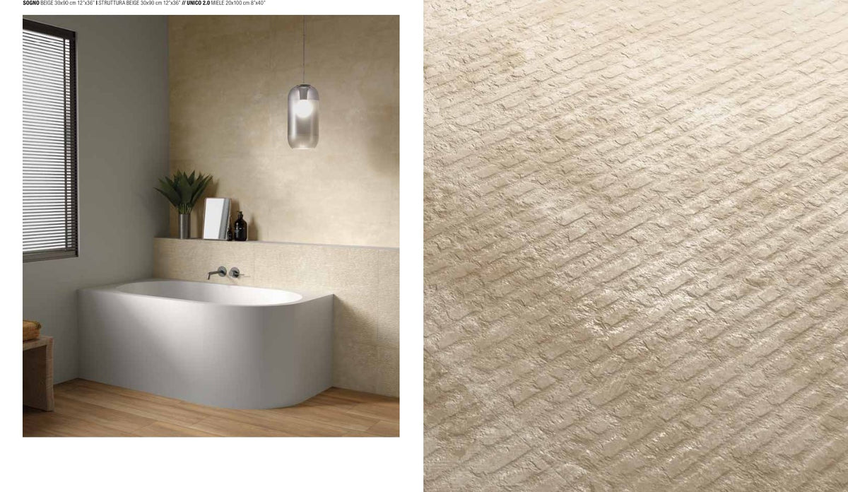 Sogno Struttura Beige 30x90 Rettificato Ceramica Euro