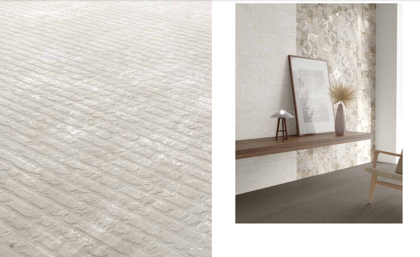 Sogno Struttura Bianco 30x90 Rettificato Ceramica Euro