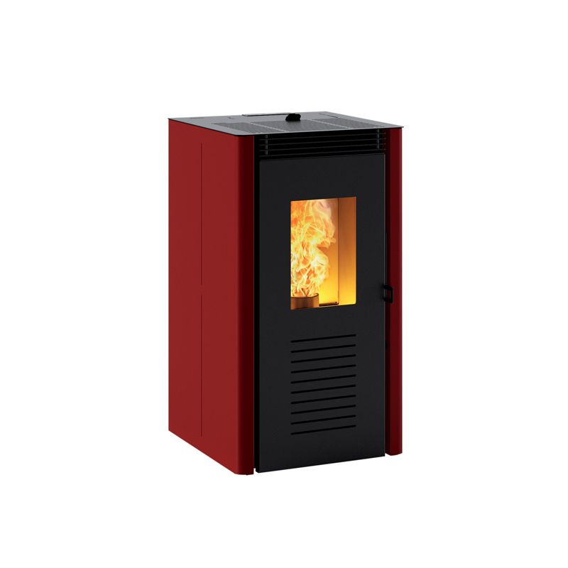 Nodo Rosso Stufa a Pellet Ventilata ad Aria 4,2 kW Caminetti Montegrappa