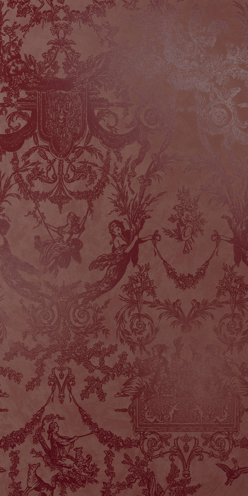 Chromagic Toile de jouy bordeaux 60x120 Rettificato Cir Ceramiche