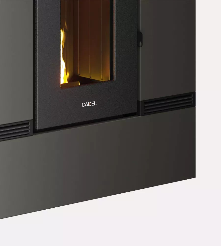 Mithos Plus 12 Up-Twin Metallo Light Bronze Stufa a Pellet 12 Kw Canalizzata Ad Aria CADEL