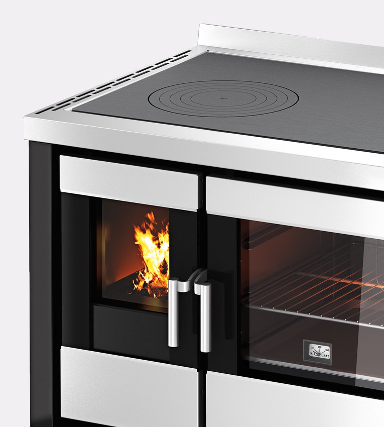 Kook 80 Metallo Nero Cucina a Legna 7,5 Kw CADEL