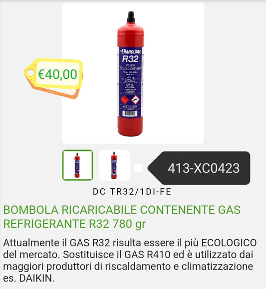 Bombola Gas R32