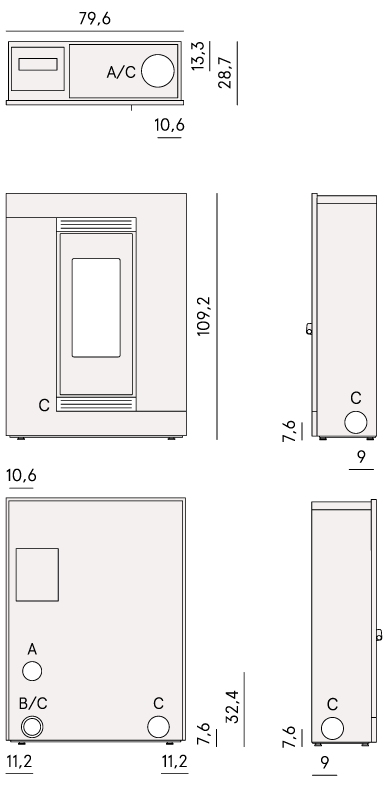 Luce Plus 9 Flexit Metallo Antracite Cadel