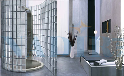 VETROMATTONE ONDULATO NEUTRO 90X190X80