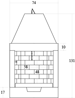 CAMINETTO PREFABBRICATO A LEGNA M 80 REF MARSICAMIN