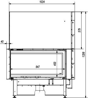 FALO' 85 LATERALE SX KW14 MONOBLOCCO A LEGNA MARSICAMIN