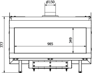 CAMINO GAS 100 BIFACCIALE GPL G 31 KW 10,8 MARSICAMIN