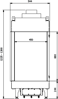 CAMINO GAS 50 VERTICAL LATERALE SX GPL G 31 KW 7 MARSICAMIN