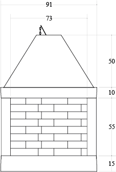 CAMINETTO PREFABBRICATO A LEGNA QR 90 REF MARSICAMIN