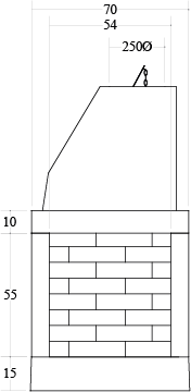 CAMINETTO PREFABBRICATO A LEGNA QR 70 REF MARSICAMIN