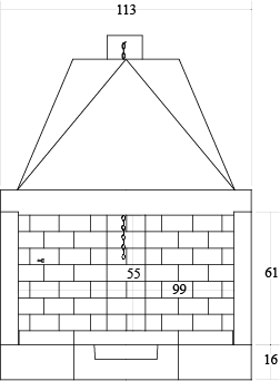 CAMINETTO PREFABBRICATO A LEGNA ROT 100 REF MARSICAMIN