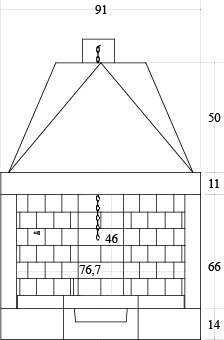 CAMINETTO PREFABBRICATO A LEGNA ROT 80 REF MARSICAMIN