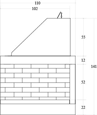 CAMINETTO PREFABBRICATO A LEGNA DS 110 REF MARSICAMIN