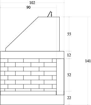 CAMINETTO PREFABBRICATO A LEGNA DS 100 REF MARSICAMIN