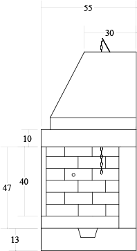 CAMINETTO PREFABBRICATO A LEGNA DS 55 REF MARSICAMIN