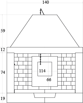 CAMINETTO PREFABBRICATO A LEGNA M 140 REF MARSICAMIN
