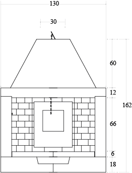 CAMINETTO PREFABBRICATO A LEGNA M 130 REF MARSICAMIN