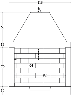 CAMINETTO PREFABBRICATO A LEGNA M 110 REF MARSICAMIN