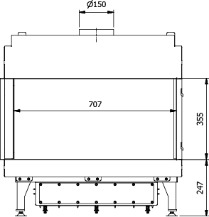 CAMINO GAS 70 LATERALE SX METANO G 20 KW 8 MARSICAMIN