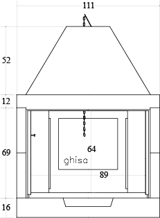 CAMINETTO PREFABBRICATO A LEGNA M 110 TGH MARSICAMIN