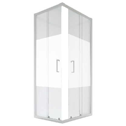 Essential Lato Doccia cm 118-120 Cristallo Serigrafato 6 mm